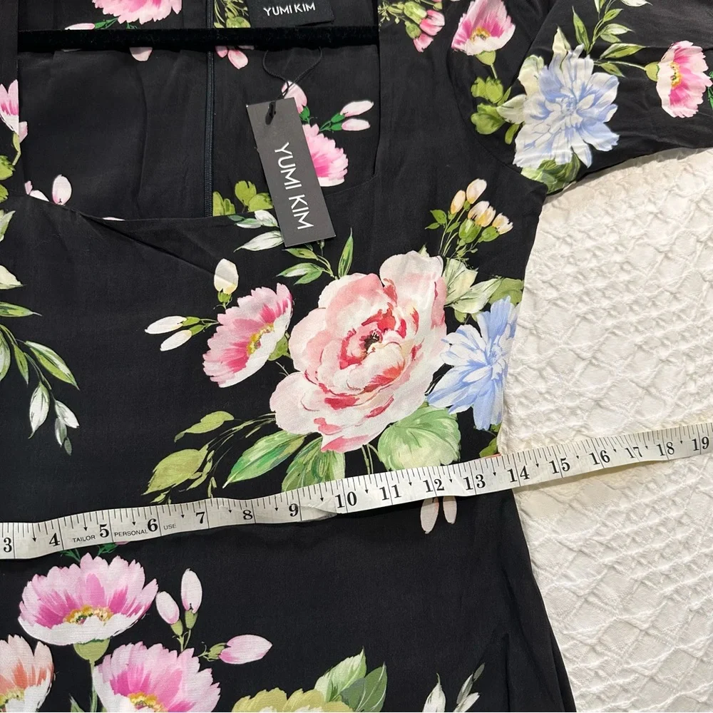 Yumi Kim Marlo Floral Midi Dress Black Size S NWT - Picture 12 of 13